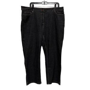 ARA) Van Heusen Jeans Women's Size 18s 18 Short Black Straight Leg Great Shape